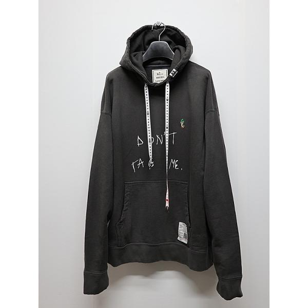 Maison MIHARA YASUHIRO・メゾン ミハラヤスヒロ/French Terry DON'T TAG ME. SWEAT HOODIE/BLACK