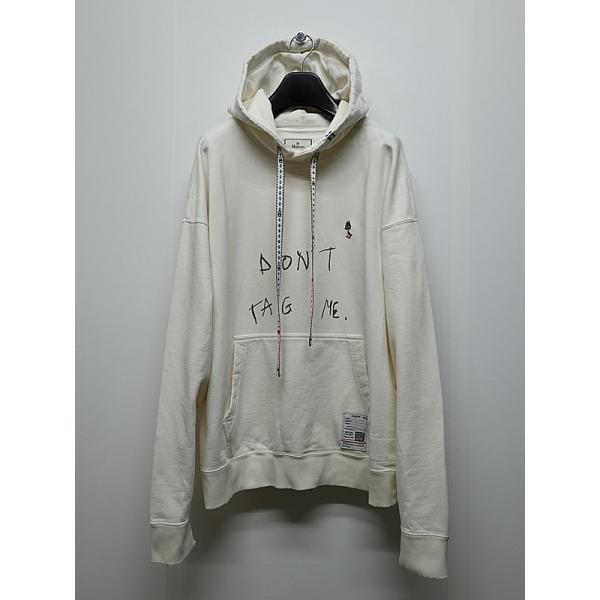 Maison MIHARA YASUHIRO・メゾン ミハラヤスヒロ/French Terry DON'T TAG ME. SWEAT HOODIE/WHITE