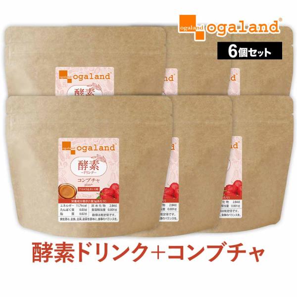 お歳暮 のし ogaland 酵素ドリンク コンブチャ plus+（80g） 6個セット ダイエットサプリ