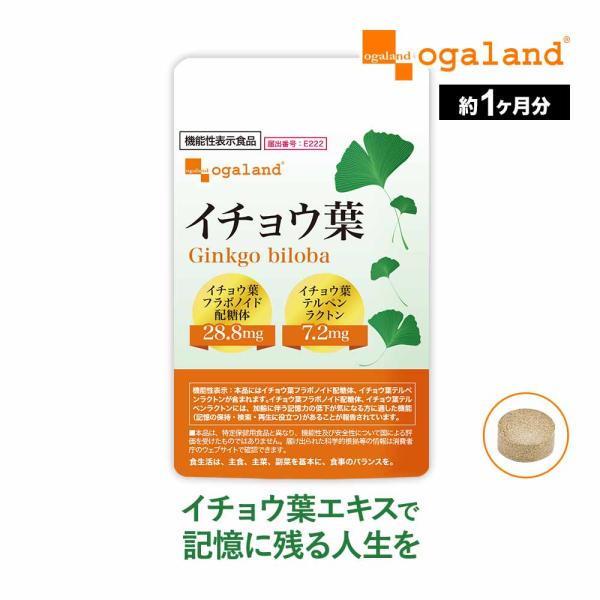 イチョウ葉エキス サプリ 約1ヶ月分 機能性表示食品 サプリメント イチョウ葉フラボノイド配糖体 安心品質 ポイント利用