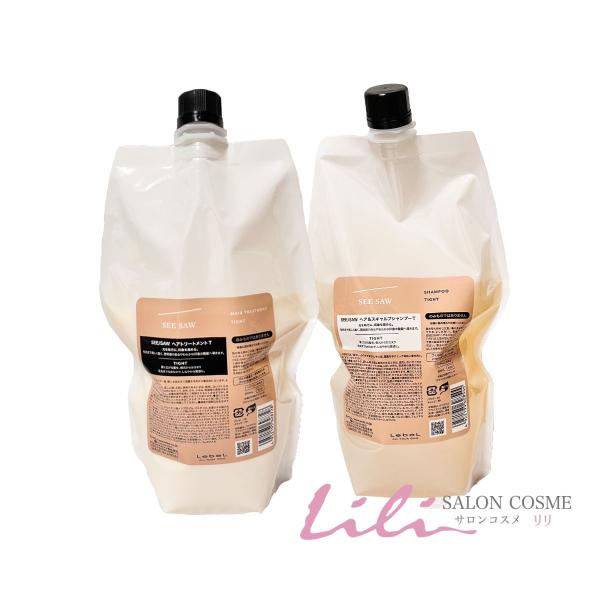 【セット】 ルベル シーソー SEE/SAW T タイト 800mL 【レフィル】セット （ヘア&スキャルプシャンプー + ヘアトリートメント 各800mL） ogabu17884_set-t-800