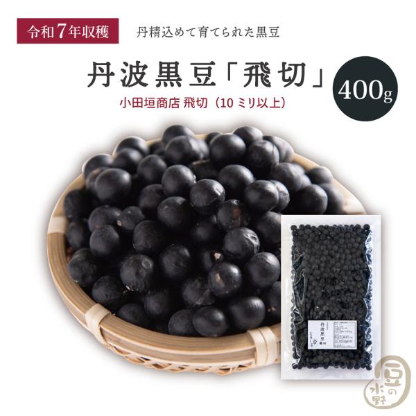 丹波の黒豆 飛切 400グラム 小田垣商店 令和7年収穫【送料無料】 丹波黒豆 丹波黒大豆 丹波黒 丹黒 黒大豆 黒豆