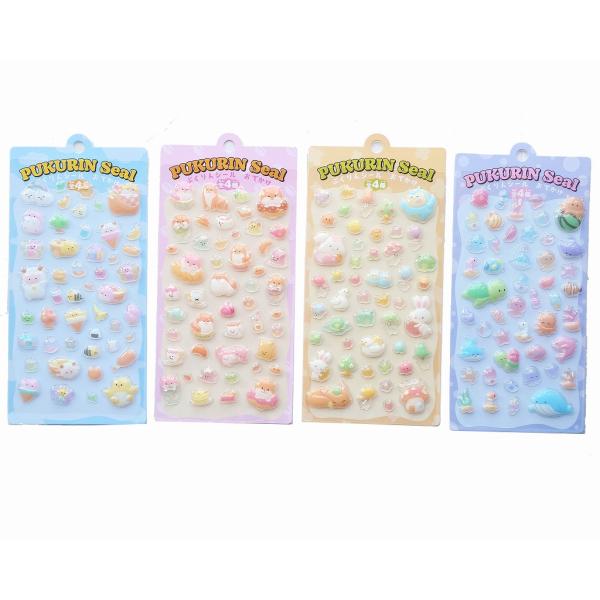 ぷくりんシールおでかけ１２個入りエアーがはいってぷっくりした質感の立体的なシールです。4種類アソートシール台紙サイズ　約20cm×9.5ｃｍ対象年齢６歳以上入っている種類は予告なく変更になる場合がございます。お祭り、縁日・抽選おもちゃ・くじ...