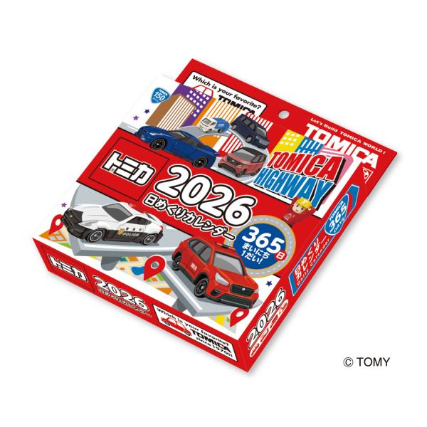 新日本カレンダー 2026年 トミカ 日めくり メモ付 カレンダー NK8820