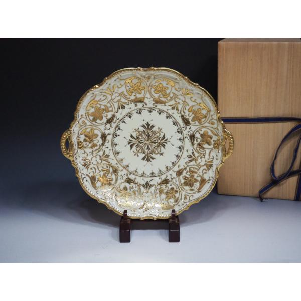 ノリタケ オールドノリタケ アンティーク【金彩花紋飾り皿 ノリタケ オールドノリタケ アンティーク【金彩花紋飾り皿