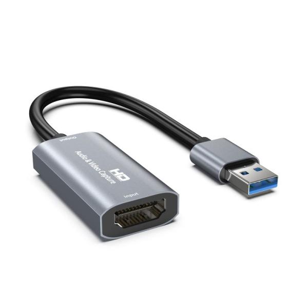 【商品名】　2021放熱 Chilison HDMI キャプチャーボード ゲームキャプチャー USB3.0 ビデオキャプチャカード 1080P60Hz  【商品説明】　 【サイズ】　高さ : 1.30 cm　横幅 : 13.70 cm　奥行...