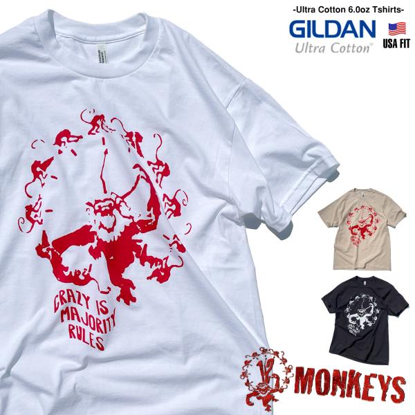 12モンキーズ 「CRAZY IS MAJORITY RULES」「MONKEY LOGO」 12MONKEYS 映画Tシャツ ユニセックス