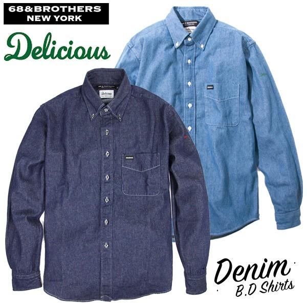 Delicious デリシャス X 68 Brothers Denim B D Shirt デニムシャツ シャツ ボタンダウン 秋冬 メンズ Dlics1064 Ohana 通販 Yahoo ショッピング