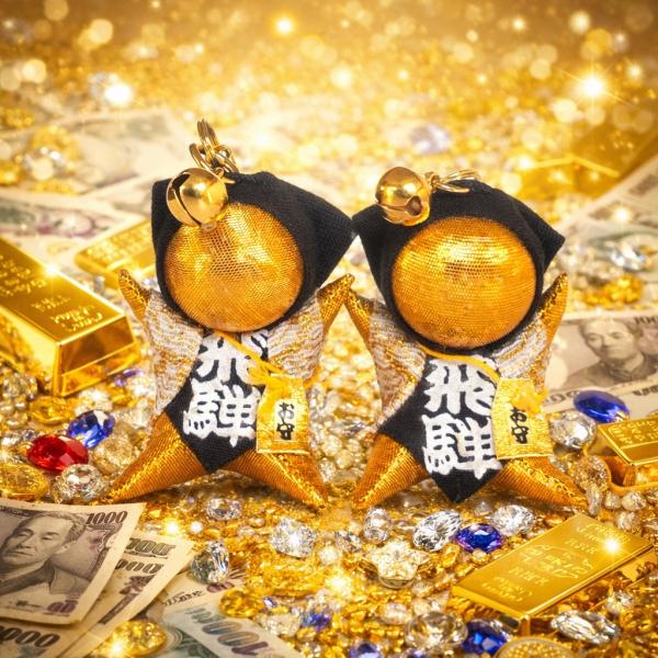 金運 さるぼぼ 2個セット 出世運 開運 金運 お守り ゴールド サルボボ