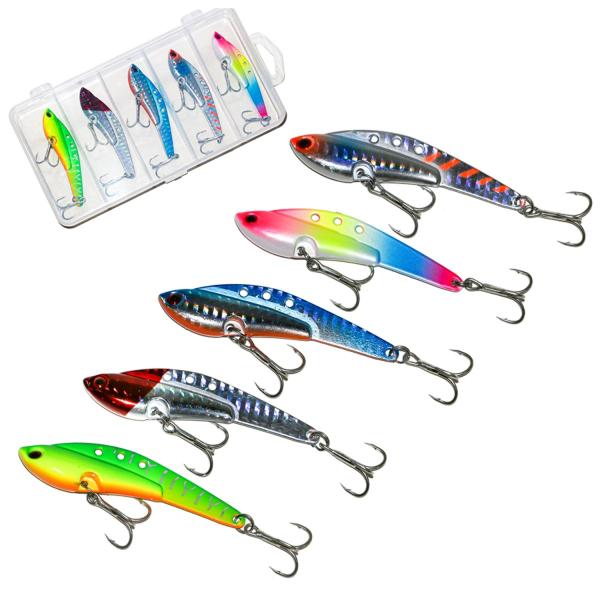 バイブレーションルアー 5個セット 釣具バイブレーション ルアーセット 5個 18g/7cm ポイント消化 : FUN
