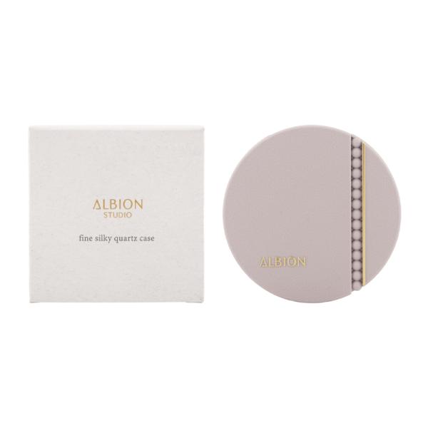 ALBION アルビオン スタジオ ファイン シルキークォーツ パフ付ケース ベースメイク フェイスパウダー ルースパウダー[ギフトラッピング対応]