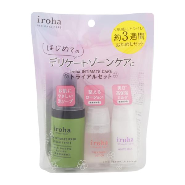 らりっくま★プロフ必須！ 　高保湿化粧水 II 乳液セットオイル iroha イロハ インティメートケア トライアルセット 泡ソープ 30mL