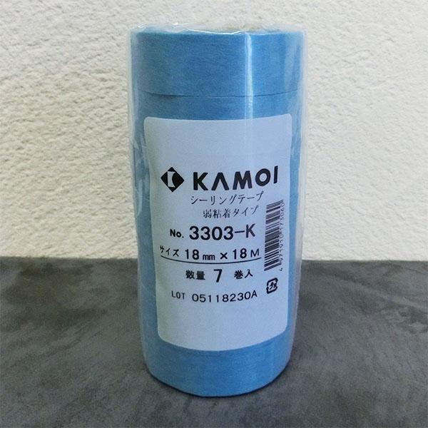 カモ井 NO.3303-K 和紙テープ(弱粘着タイプ) 1パック 18ミリ : 大橋