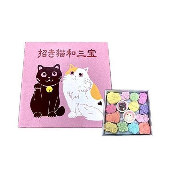 ばいこう堂 招き猫和三宝 和三盆 和三盆糖 お干菓子 干菓子 和菓子 ねこ 猫 黒猫 クロネコ 招き猫 プチギフト ギフト