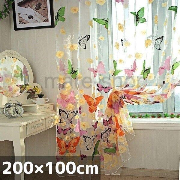レースカーテン おしゃれ 蝶 ロマンチック リビングルーム インテリア 装飾 風通し チュール 窓 ドア mzn03 Oh My Shop 通販 Yahoo ショッピング