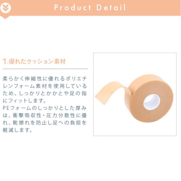 靴ずれ防止テープ L4.5m×W2.5cm 3個セット かかと 靴擦れ 予防 テープ