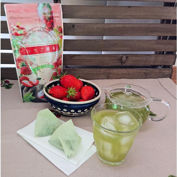 いちご緑茶ティーバック　3ｇ20パック入り　1袋　　 fruits 　green　tea　Strawberry