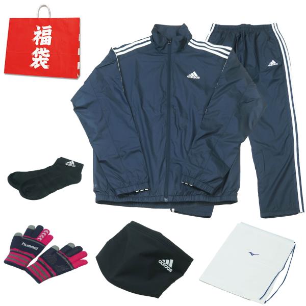 【2026福袋】スポーツウェア上下セット＋冬小物 お得セット■セット内容（概要）アディダスのウインドブレーカー上下セットに加え、アクセサリー（グローブ・ネックウォーマーなど）が合計6点入ったお得な福袋です。メイン商品（上下セット14,300...