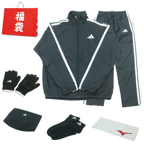 【2026福袋】スポーツウェア上下セット＋冬小物 お得セット■セット内容（概要）アディダス ウインドブレーカー上下セットに加え、冬物アクセサリー（ニット手袋・ネックウォーマーなど）が合計6点入ったお得な福袋です。メイン商品（上下セット16,...