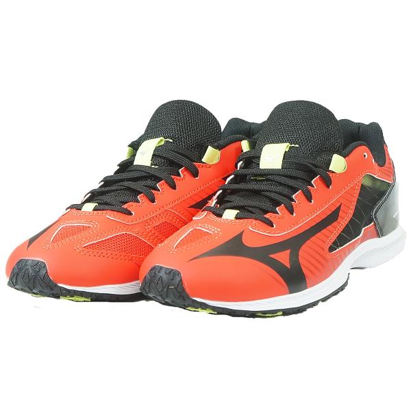 ミズノ スニーカー スピードマッハ2 小学生 ランニング ジュニア 子供 グリップ力 安定性 耐久性 フィット性 レッド×ブラック 50623