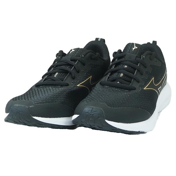 ランニングシューズ スニーカー ジュニア キッズ ミズノ mizuno エスペランザーjr 幅広 ワイド 3e 紐 シューレース 黒 ブラック 50655