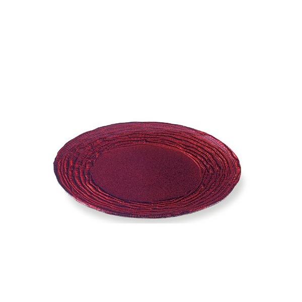 ガラス食器 皿　マラケシュ プレート21.5cm レッド　＃特選デザイン食器