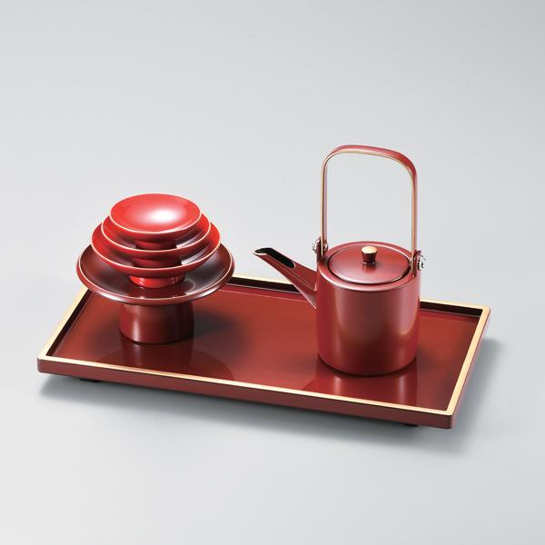 お屠蘇セット 屠蘇器 漆器 本漆 茜朱 縁金 姫角屠蘇器 : おいしい