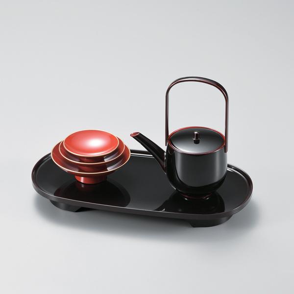 漆器 お屠蘇セット 屠蘇器 越前漆器 溜 三つ揃小判屠蘇器 : おいしい