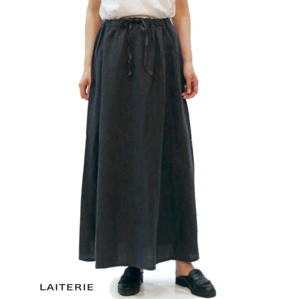 LAITERIE(レイトリー) リュールリネンギャザースカート/ロング/無地/麻 