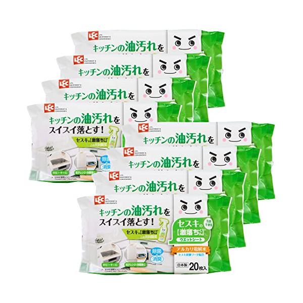 他サイト： レック セスキ の 激落ちくんシート キッチン用 20枚入 (8個パック) アルカリ電解水使用 S00930の商品画像