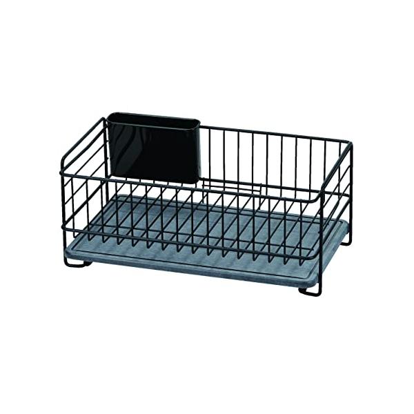 他サイト： パール金属 鉄 珪藻土 トレー 水切りバスケット スリム ブラック HB-5315の商品画像