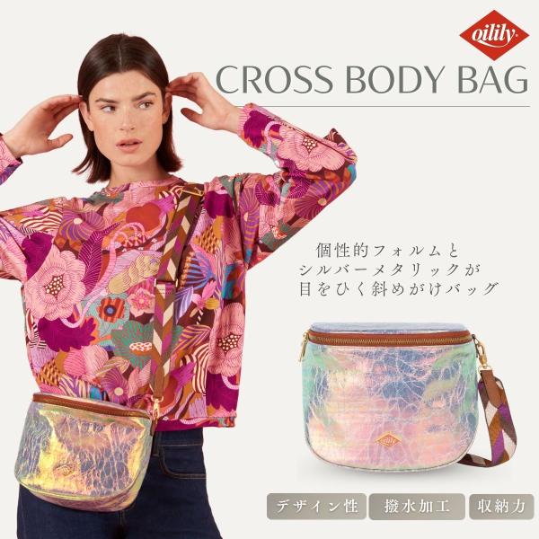 【正規品 オイリリー】ブランド レディース ボディバッグ ショルダーバッグ 斜めがけ メタリックシルバー    【oil1538】