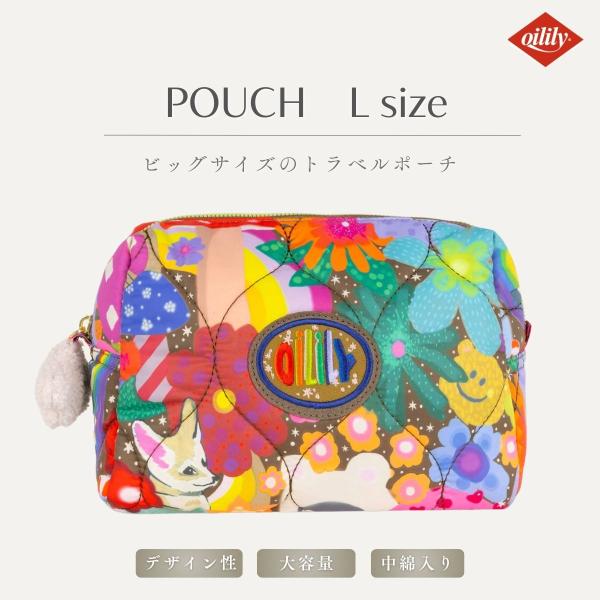 【正規品 オイリリー】ブランド  アクセサリポーチ きのこ ビッグポーチ アクセサリポーチ おむつポーチ 旅行 小物入れ 【oil1588】