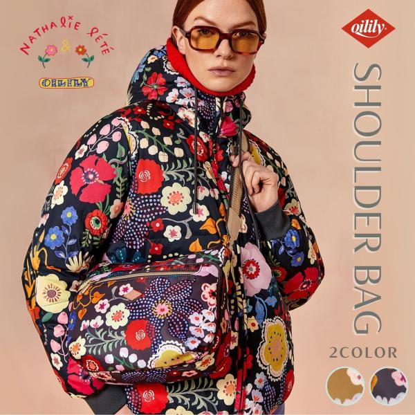 30%OFF【正規品 オイリリー】ブランド レディース ショルダーバッグ ナタリーレテ コラボ 花柄 ハンドペイント フラワー ノベルティ付き    【oil1615】