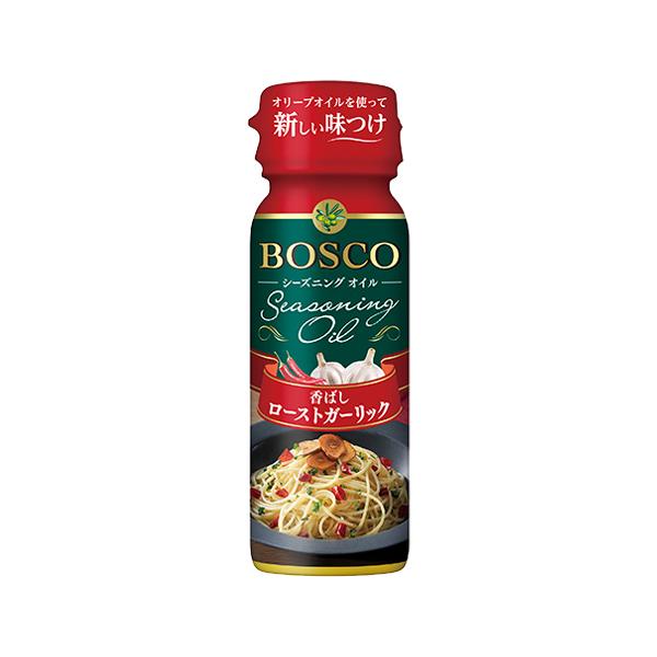 BOSCOエキストラバージンオリーブオイルと、オイルに溶け込む素材の香りが織りなすシーズニングオイル。料理の味つけに使えば、お店のような豊かな香りを楽しめます。ローストガーリックの香ばしいコクが、料理のうまみをぐっとひき立てます。