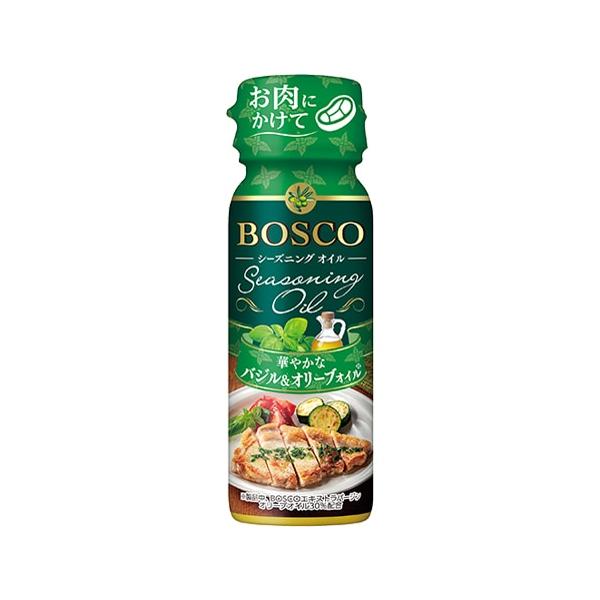 BOSCOエキストラバージンオリーブオイルと、オイルに溶け込む素材の香りが織りなすシーズニングオイル。料理の味つけに使えば、お店のような豊かな香りを楽しめます。「バジル＆オリーブオイル 」はバジルの香りが料理を華やかに仕上げます。お肉料理と...