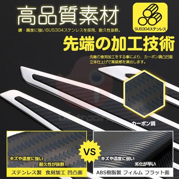ノア ヴォクシー 80系 前 後期 サイドドアアンダーモール ドアトリム ステンレスカーボン調 食刻加工 指紋付着防止 外装 4pcs 4003 Prettyfunnyballoons Com