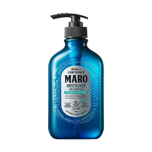 医薬部外品 MARO デオ スカルプ シャンプー メンズ クール グリーンミントの香り 400ml 薬用 ノンシリコン 泡