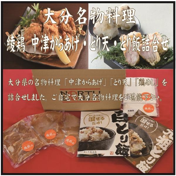 唐揚げ とり天 とり飯セット 綾鶏 父の日 ギフト 特別価格 コロナ支援 訳あり 応援 緊急事態 大分名物 中津からあげ Bu043 大分県物産協会 通販 Yahoo ショッピング