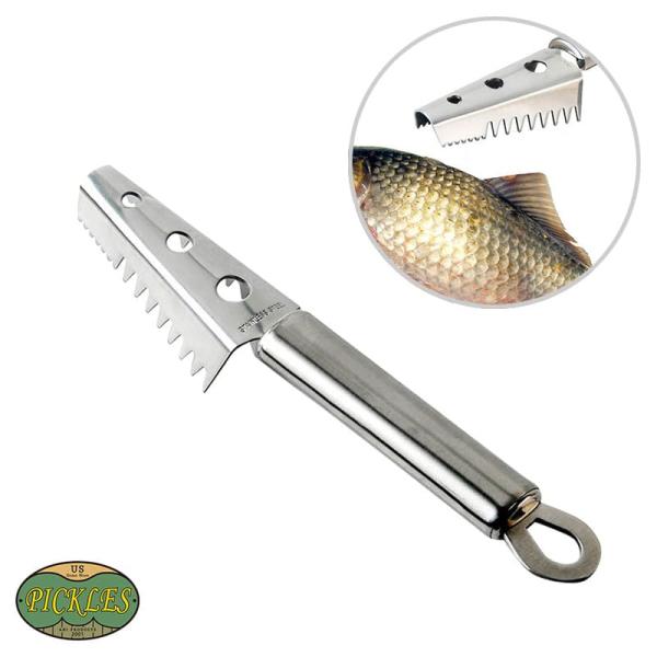 ステンレス製 魚のうろこ取り器 スクレーパー キッチン用品 調理器具 業務用 キッチンツール キャンプ 釣り アウトドア SUS304 Fish Scale Cleaner PK-A1022