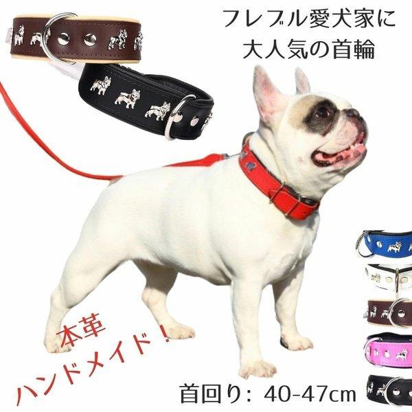 ZOOleszcz ゾーレシチ 犬用 首輪 首回り: 40-47cm 幅: 4cm フレンチ