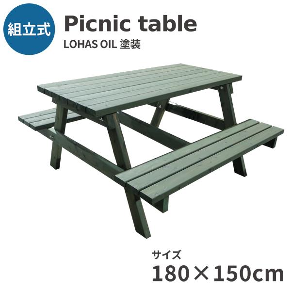 OKーDEPOT material アウトドアテーブル 180 セット 木製 OKーDEPOT material アウトドアテーブル 180 セット 木製