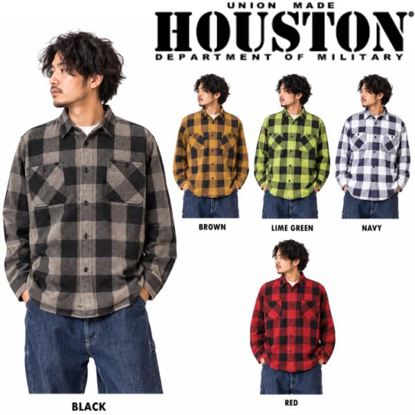 HUSTON ヒューストン　41362VW　VINTAGE BLOCK CHECK VIYELLA SHIRT /ビンテージブロック チェックビエラシャツ