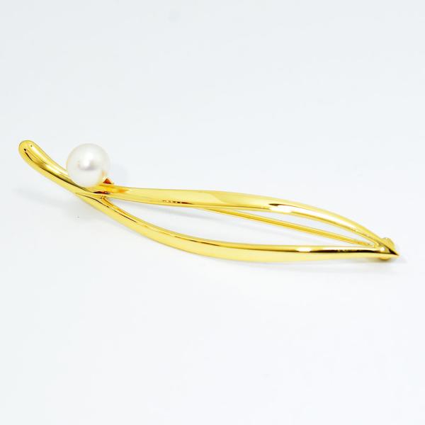 ミキモト ブローチ MIKIMOTO あこや真珠 アコヤ パール 5.9mm K18 新品 