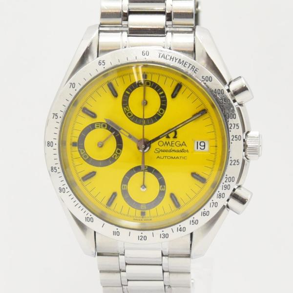 オメガ 中古 メンズ OMEGA スピードマスター 3511.12 ミハエルシューマッハ 自動巻 オートマ SS ステンレススチール イエロー