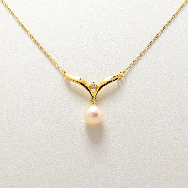MIKIMOTO（ミキモト） ネックレス あこや真珠 7.0mm ダイヤモンド