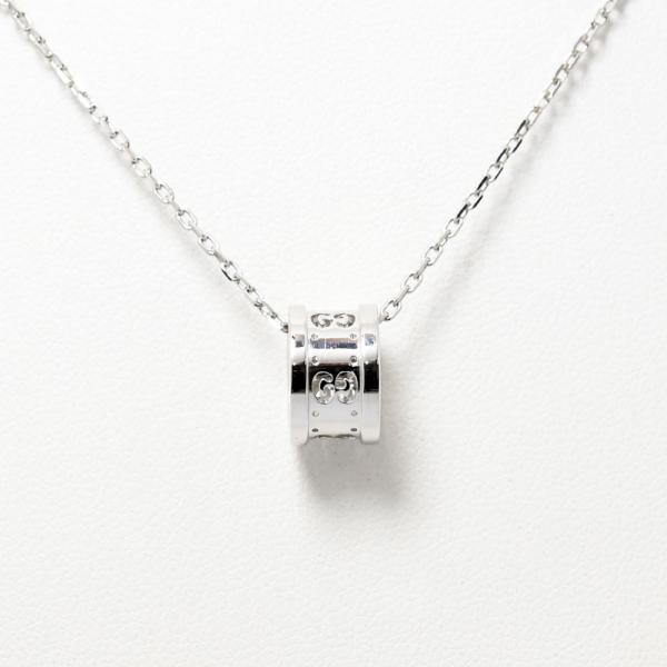 GUCCI グッチ ネックレス アイコン トワール K18WG 新品仕上げ 中古
