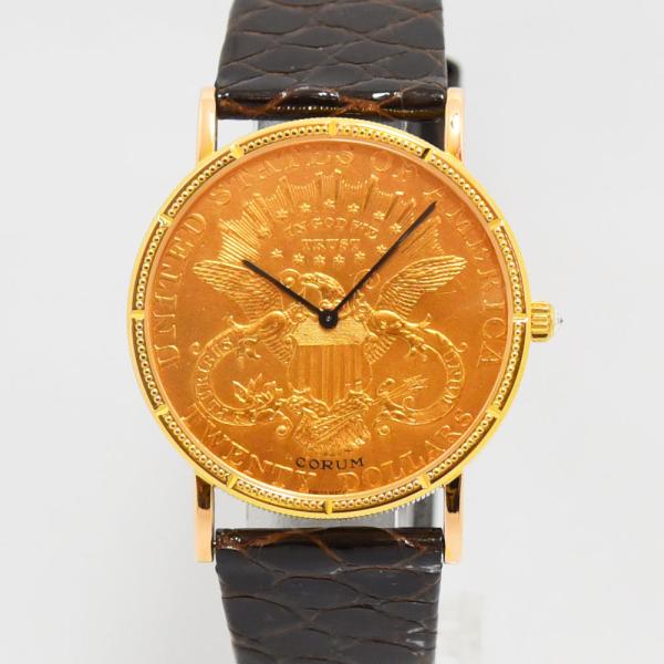 CORUM（コルム） 中古 メンズ コインウォッチ 手巻き 20ドル K18 750