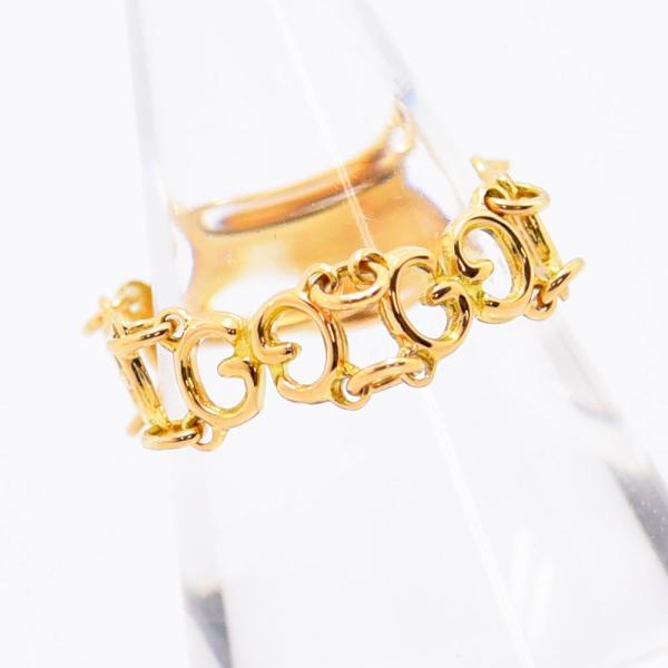 極美品‼️GUCCI 指輪　GGチェーンモチーフリング　22号‼️ GUCCI（グッチ） リング ロゴチェーン 指輪 GG K18 750 約12号 新品