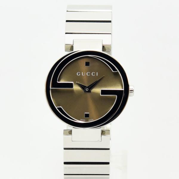 【稼働品】GUCCI 6155L チェーンウォッチ レディース 腕時計 箱付 GUCCI（グッチ） 時計 レディース インターロッキング 133.5 クォーツ